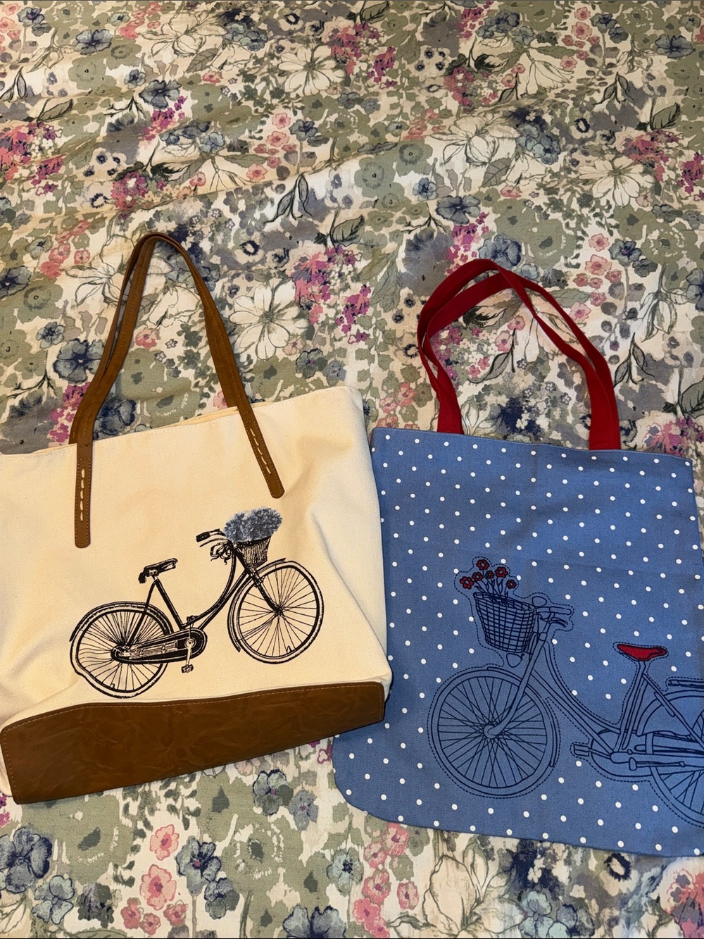 Canvas Bicycle Tote Bags-   NEW